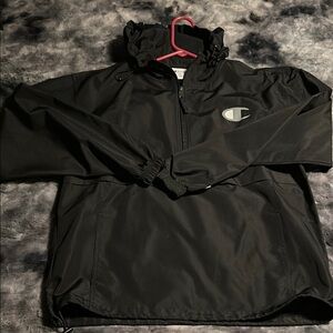 Champion Black Windbreaker Jacket